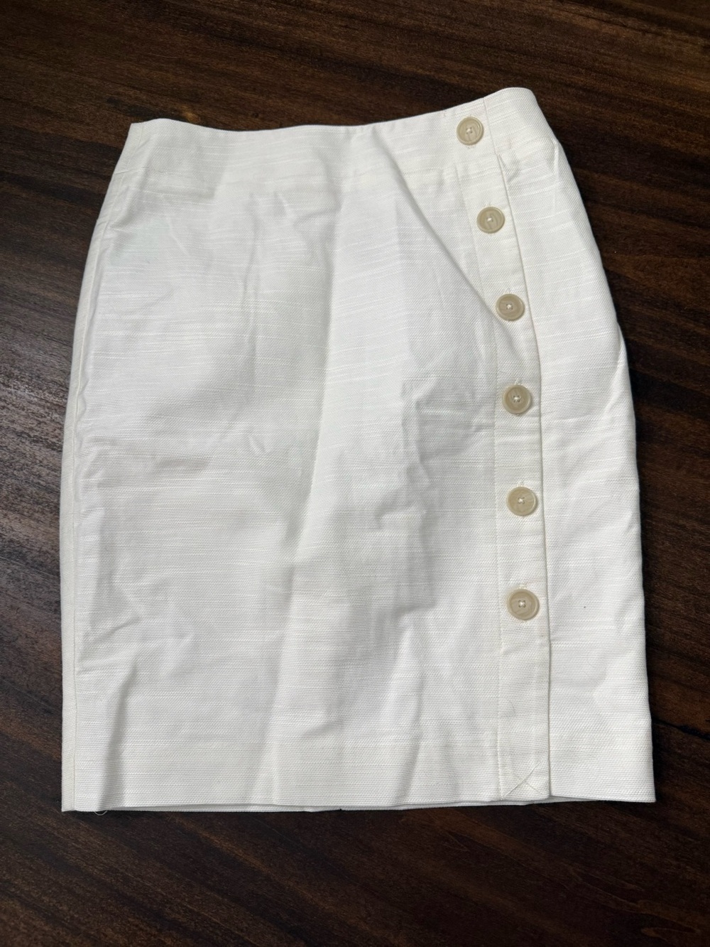 LOFT White Side-Button Pencil Skirt